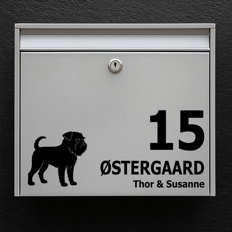 Postkassesticker med Griffon brussels