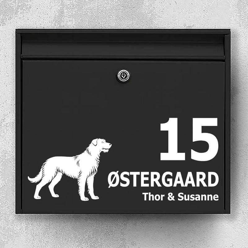 Postkassesticker med Irsk ulvehund