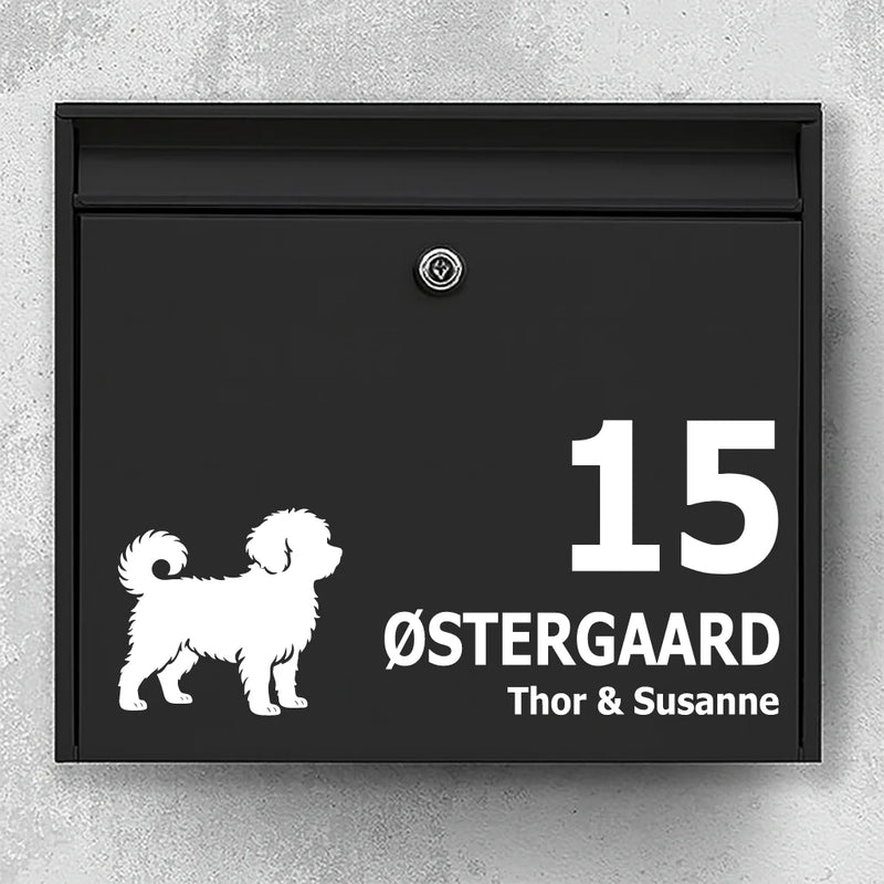 Postkassesticker med maltipoo
