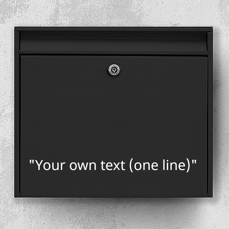 Postkassesticker – bestem selv teksten (max 30x30cm)