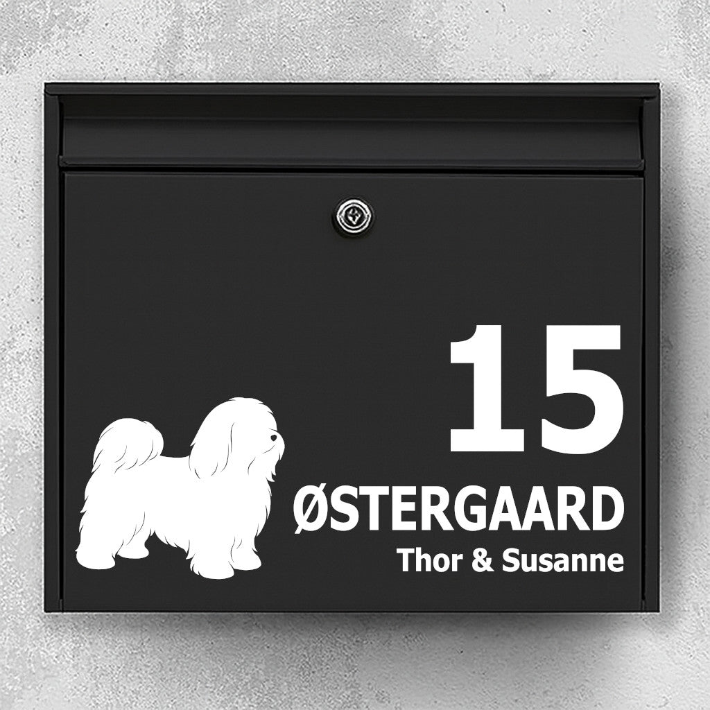 Postkassesticker med bichon havanaise