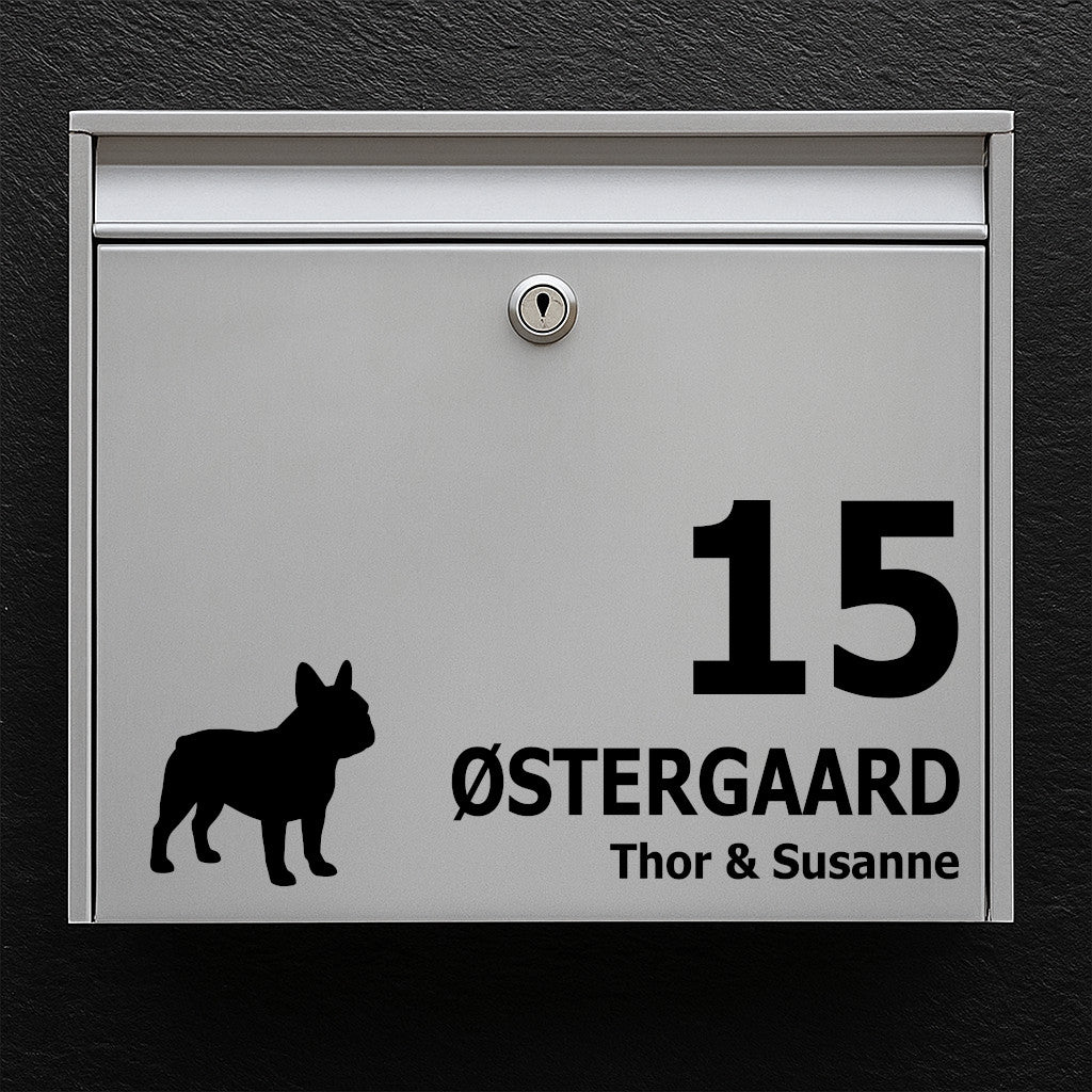 Postkassesticker med Fransk Bulldog
