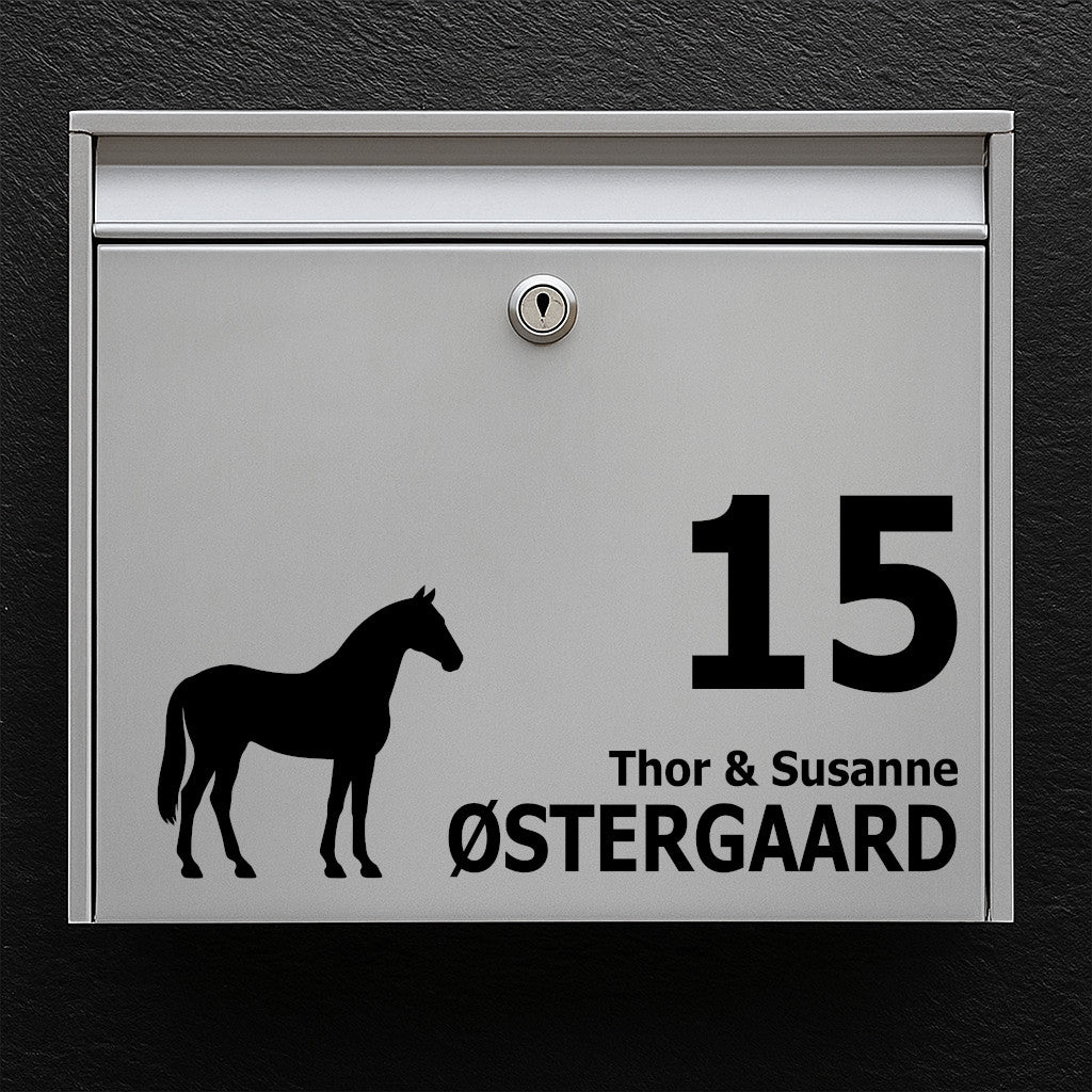 Postkassesticker med Holstener