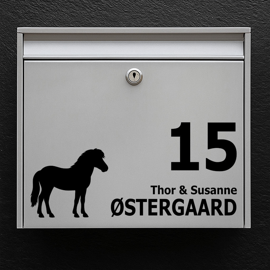 Postkassesticker med Islandsk hest