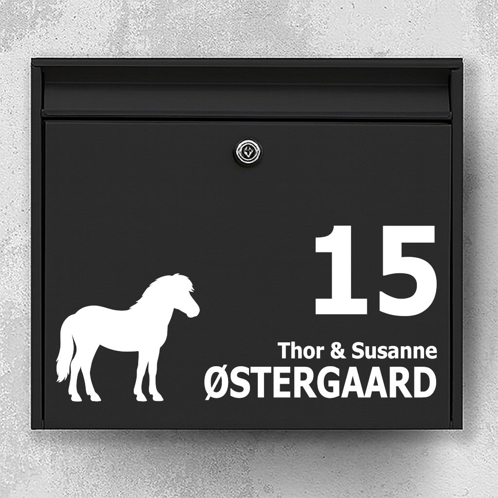 Postkassesticker med Islandsk hest