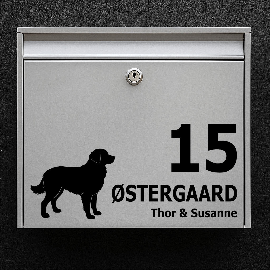 Postkassesticker med Nova Scotia Duck Tolling Retriever