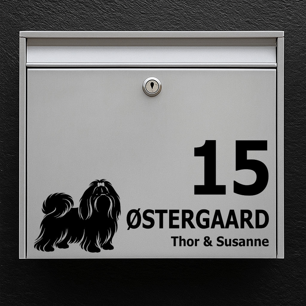 Postkassesticker med Shih Tzu