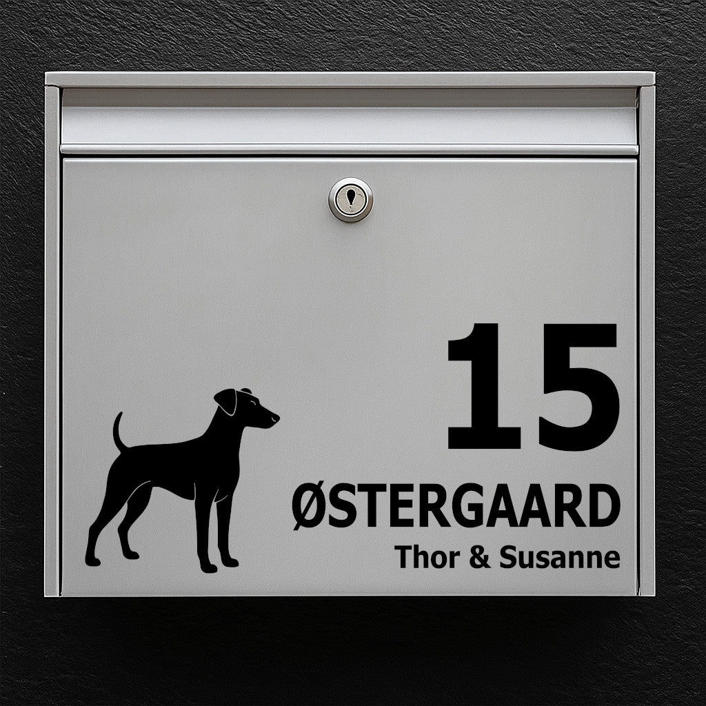 Postkassesticker med Tysk Pinscher
