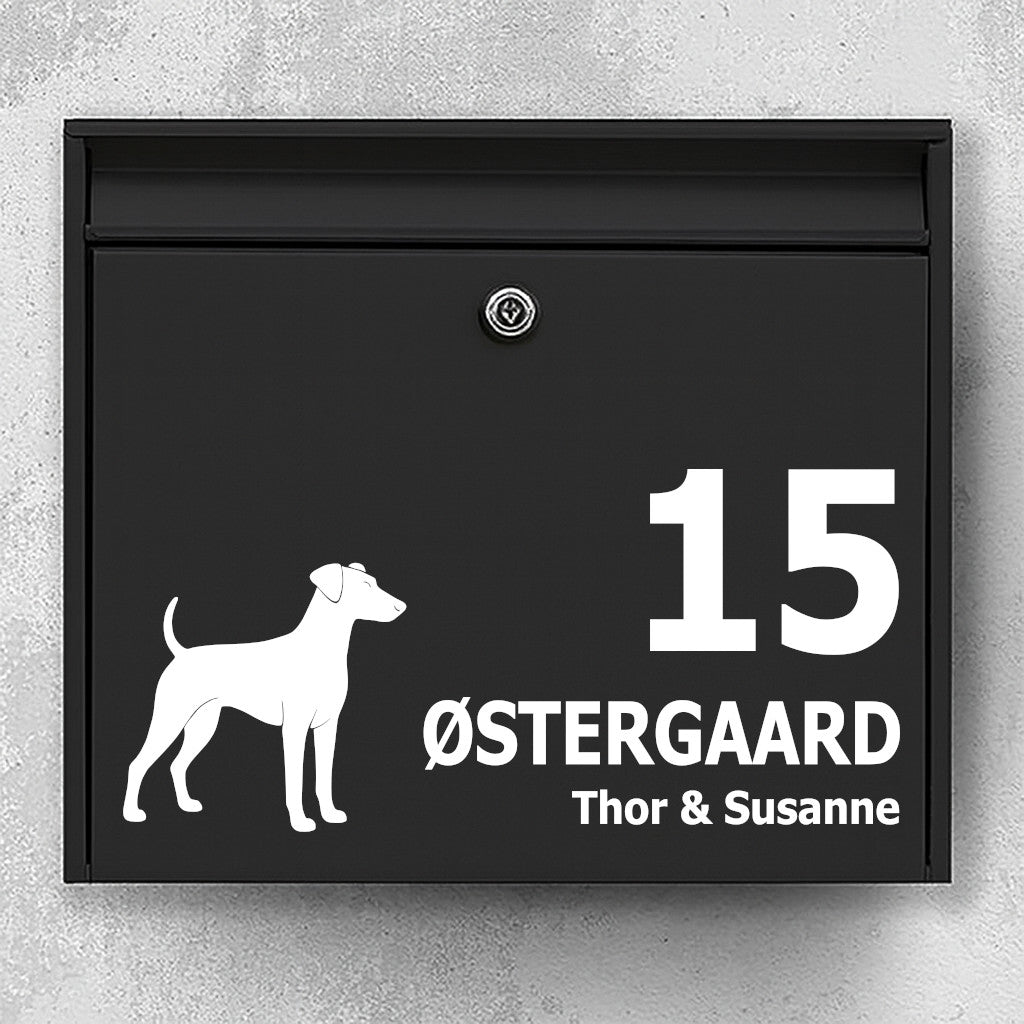 Postkassesticker med Tysk Pinscher