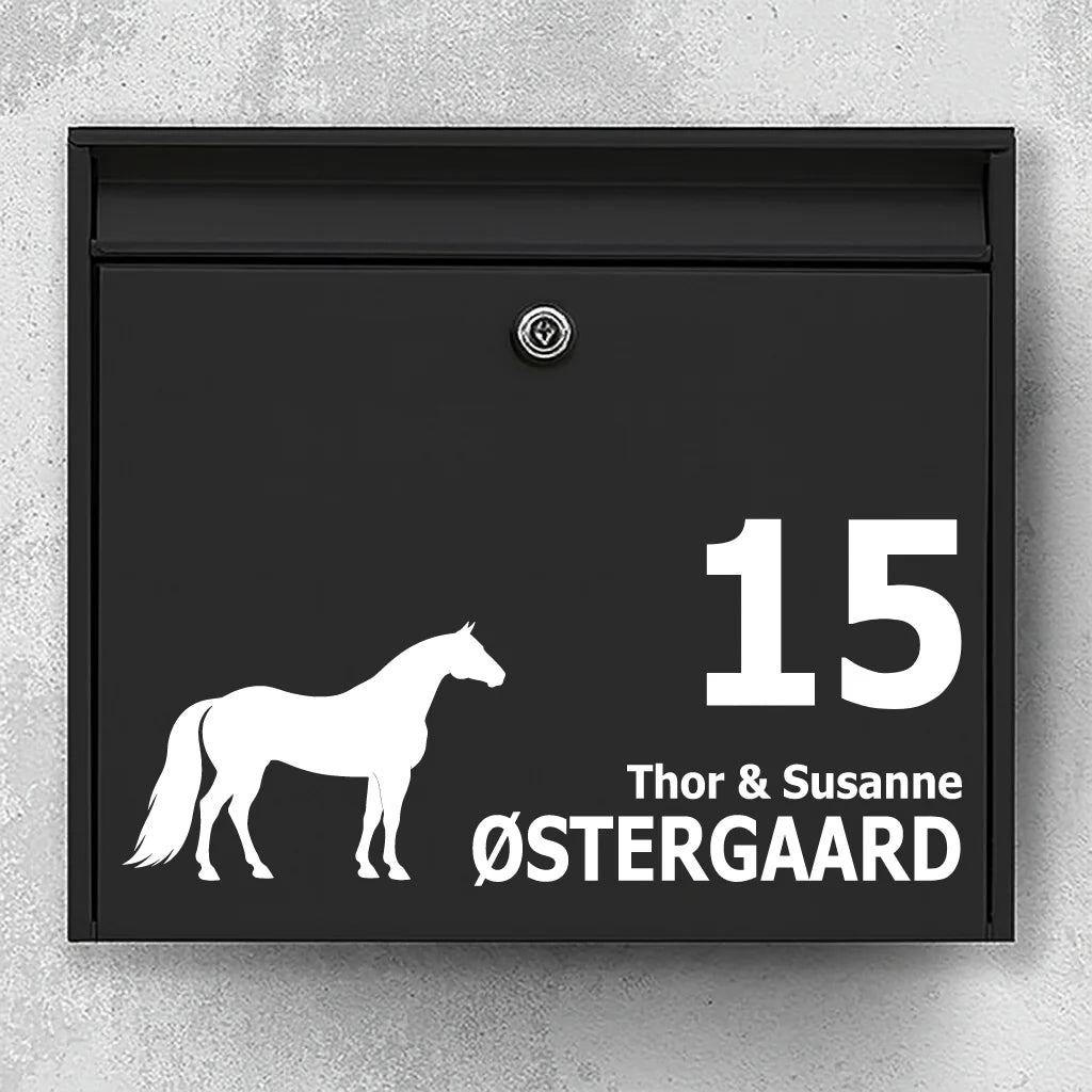 Postkassesticker med American Quarter Horse