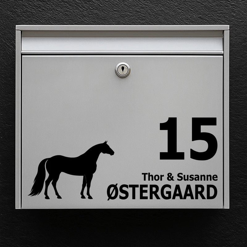 Postkassesticker med American Quarter Horse