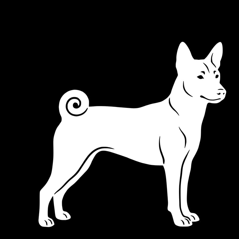 Basenji - enkeltmotiv sticker