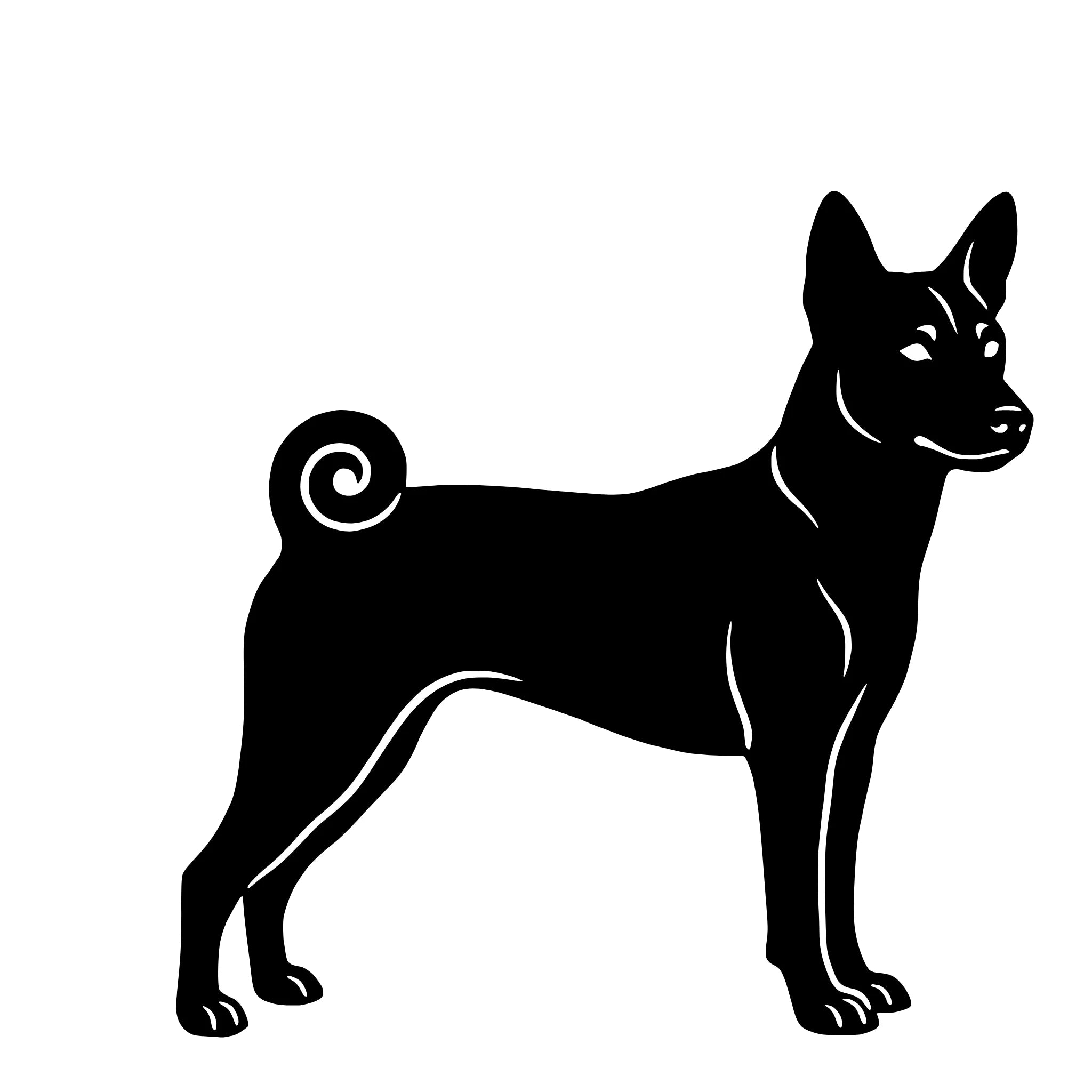 Basenji - enkeltmotiv sticker