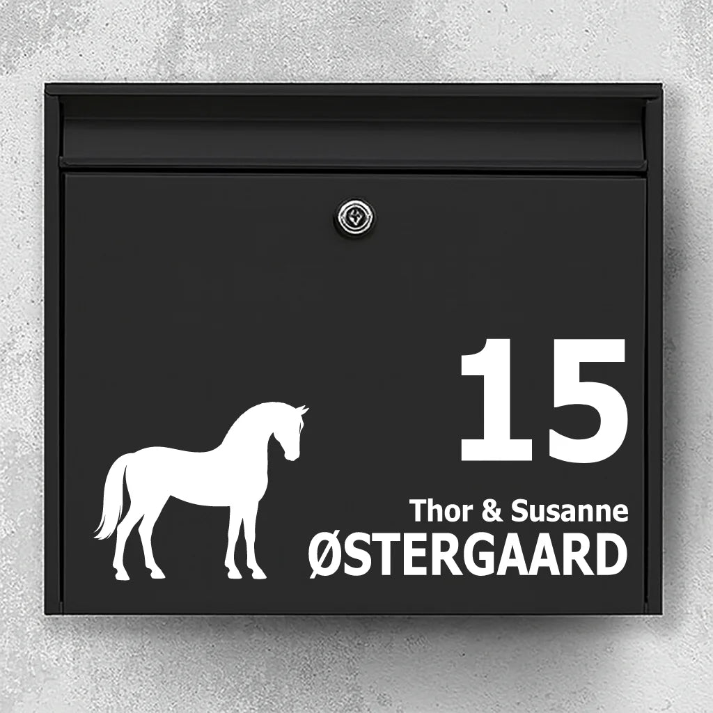 Postkassesticker med Dansk Sportspony