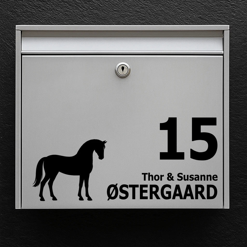 Postkassesticker med Dansk Sportspony
