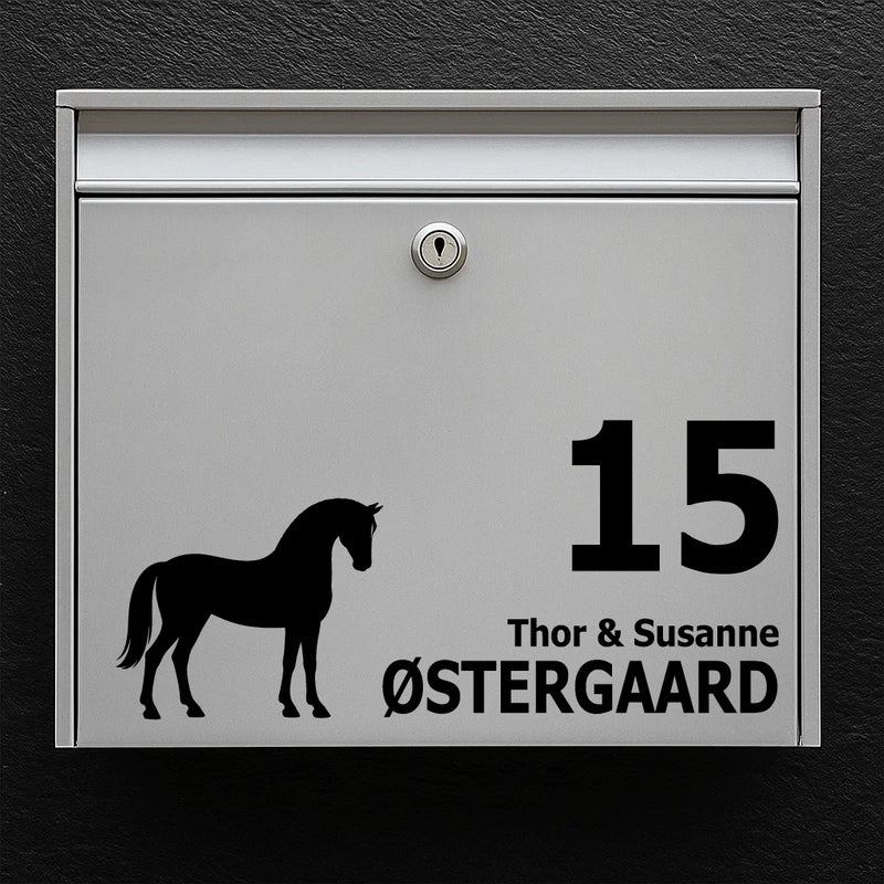 Postkassesticker med Dansk Sportspony