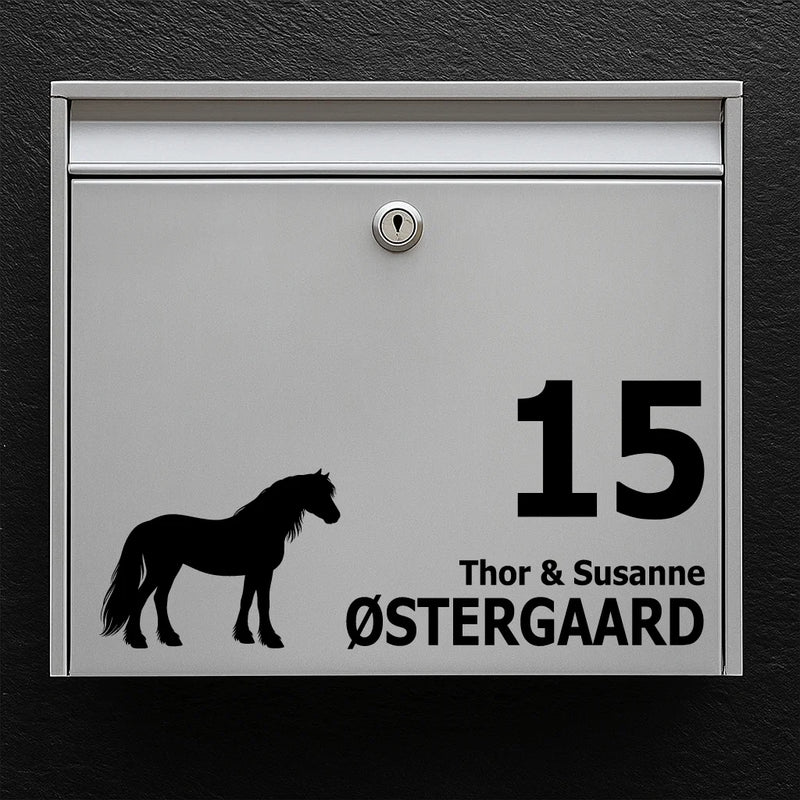 Postkassesticker med Fell Pony