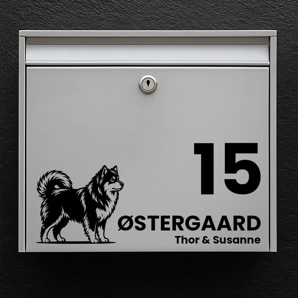 Postkassesticker med Finsk lapphund