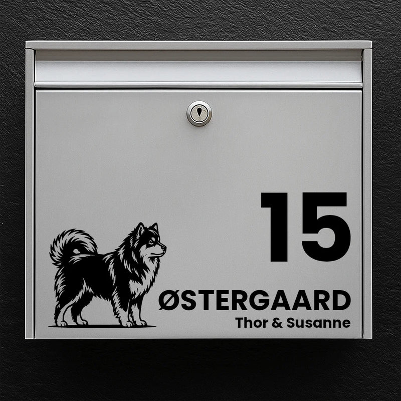 Postkassesticker med Finsk lapphund