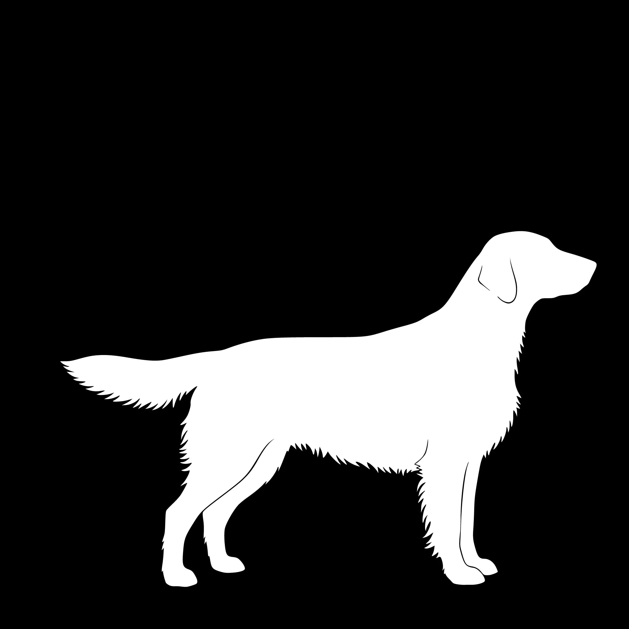 Flat Coated Retriever - enkeltmotiv sticker