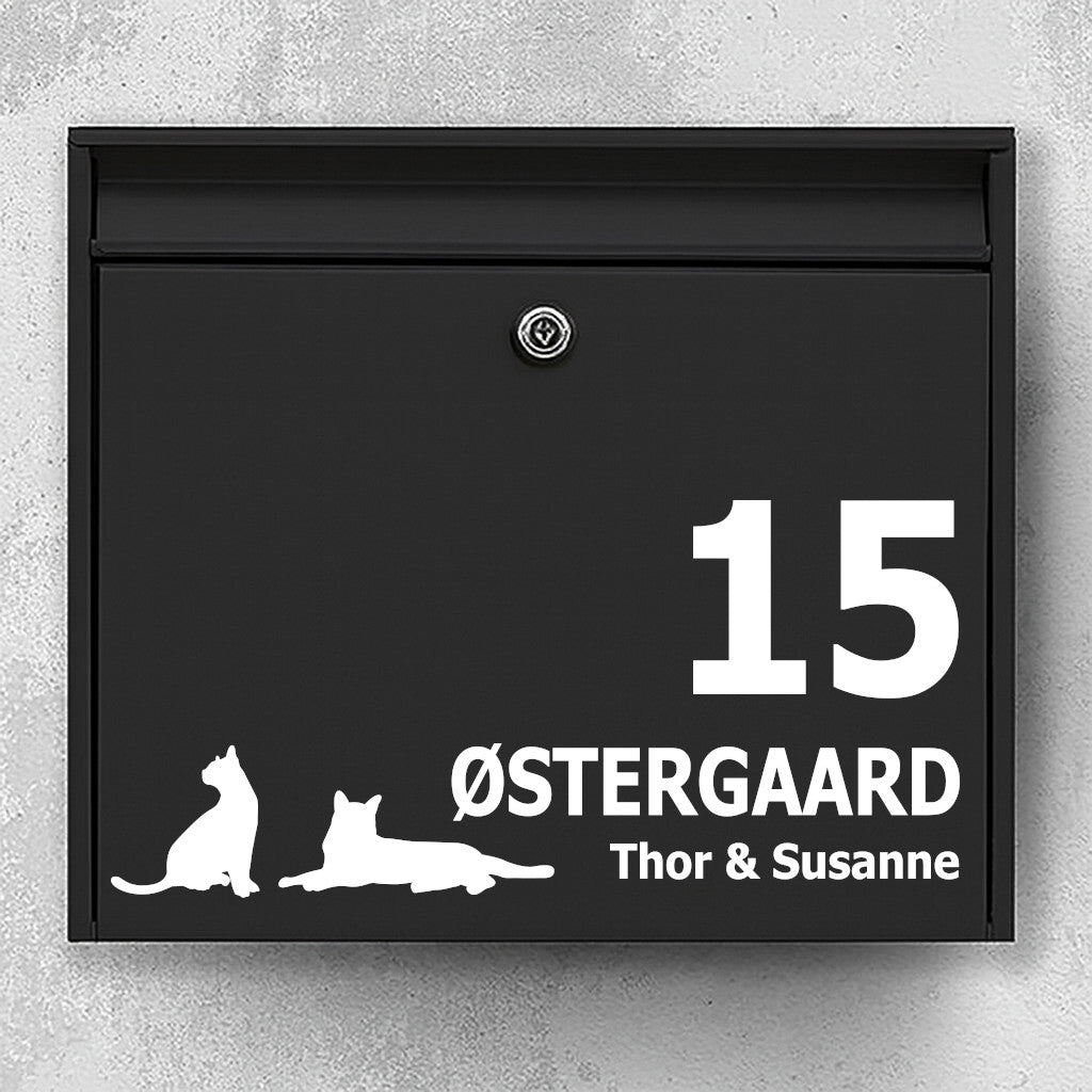 Postkassesticker med kat