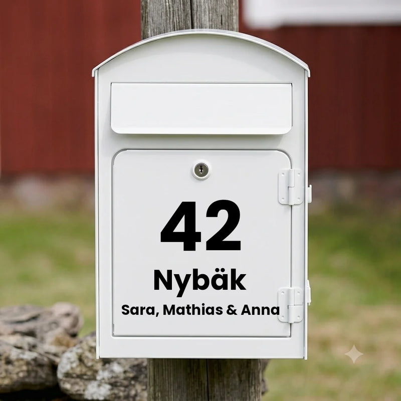 Postkassesticker V02 – vertikalt design