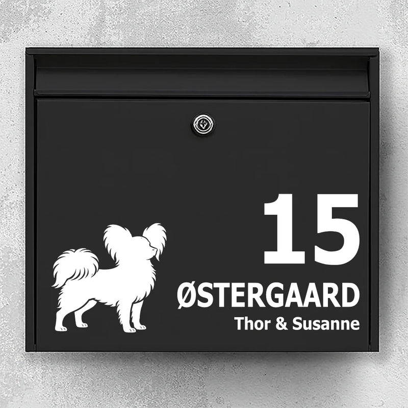 Postkassesticker med papillon