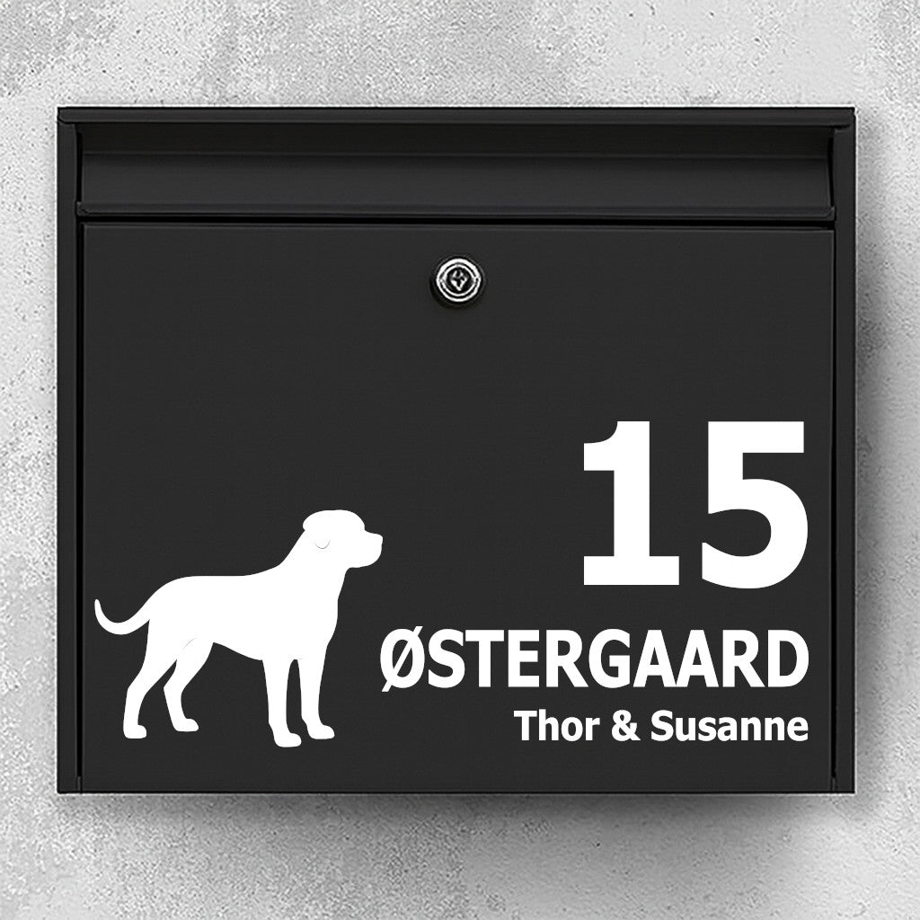 Postkassesticker med rottweiler