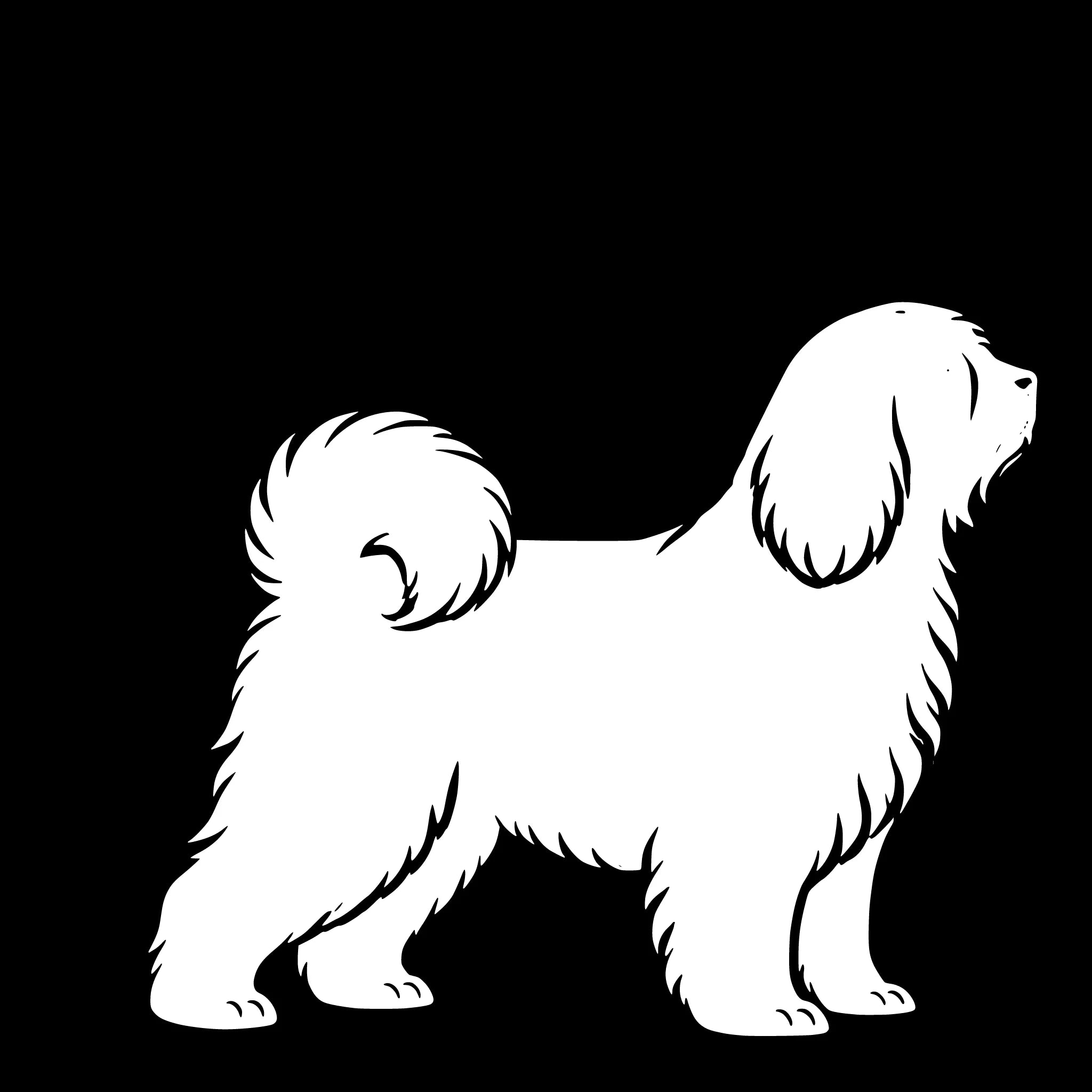 Tibetansk terrier - enkeltmotiv sticker