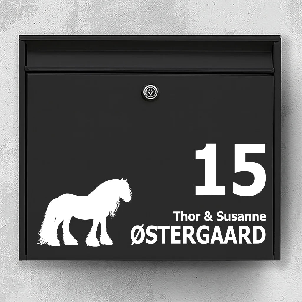 Postkassesticker med Tinker / Irish Cob