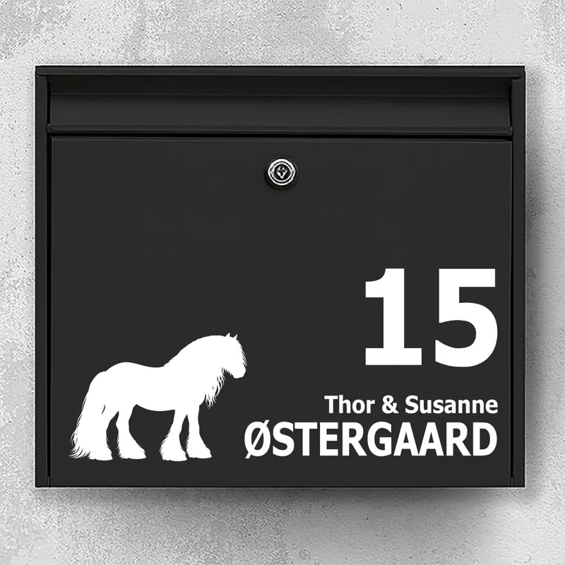 Postkassesticker med Tinker / Irish Cob