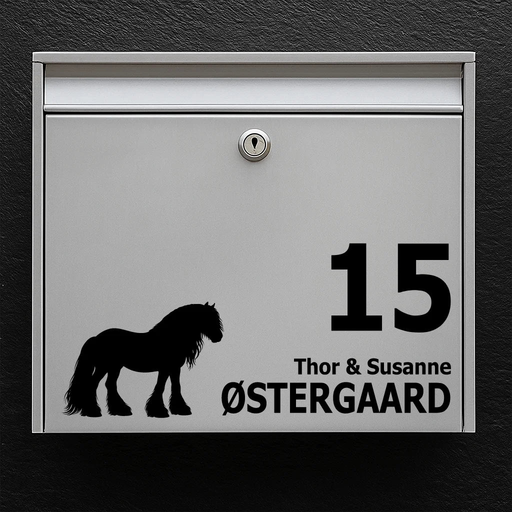 Postkassesticker med Tinker / Irish Cob