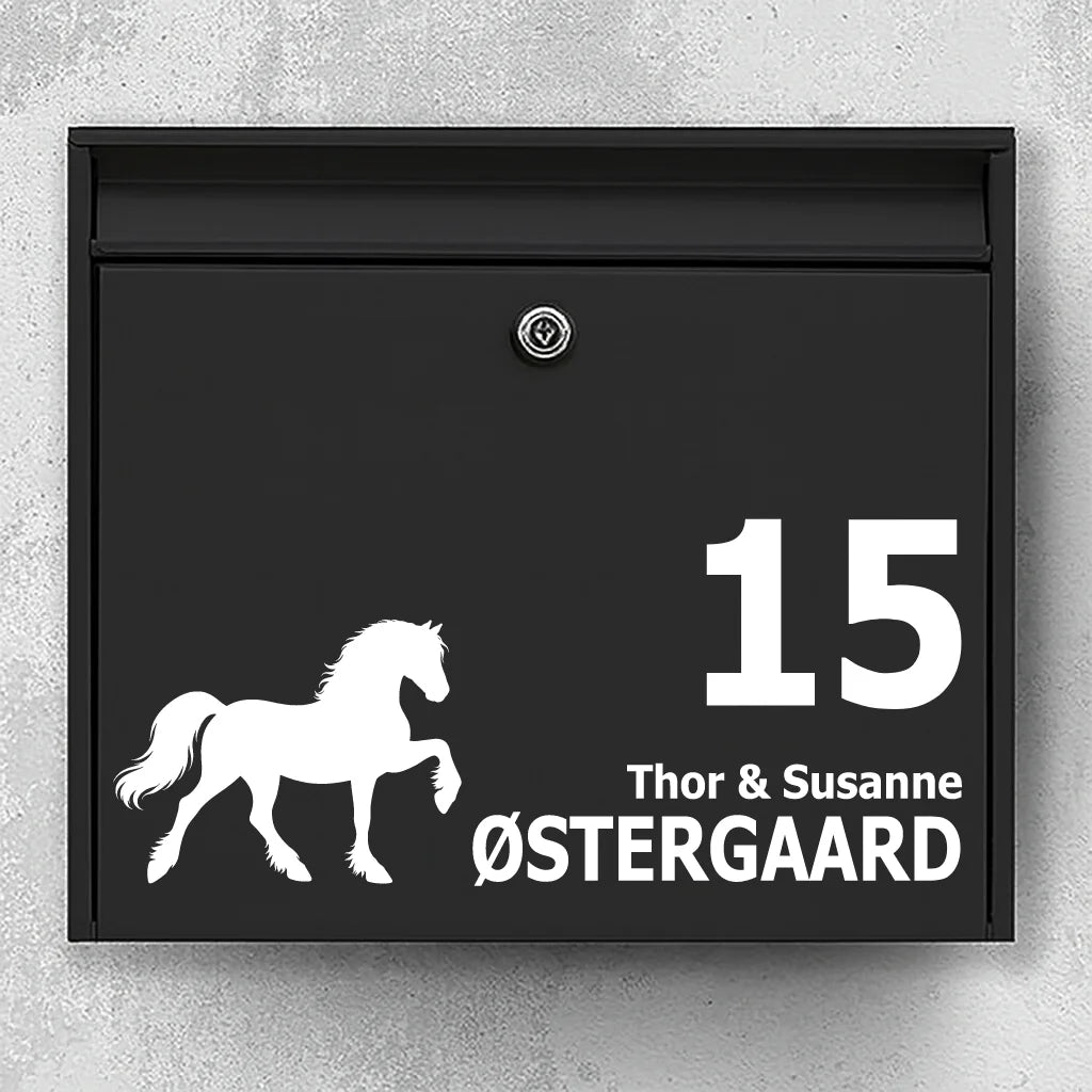 Postkassesticker med Welsh Cob