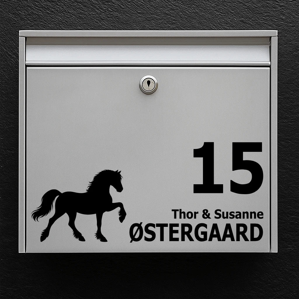 Postkassesticker med Welsh Cob