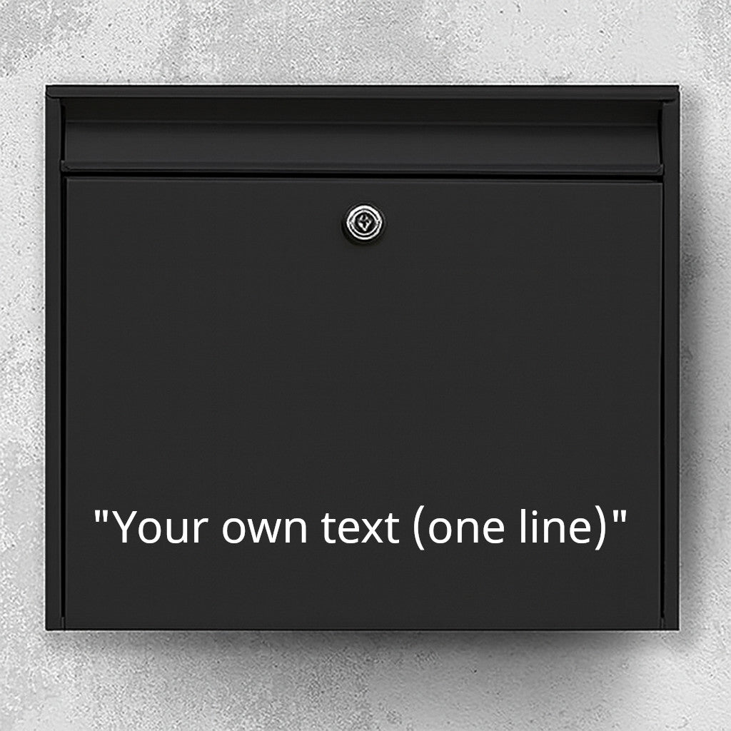 Postkassesticker – bestem selv teksten (max 30x30cm)