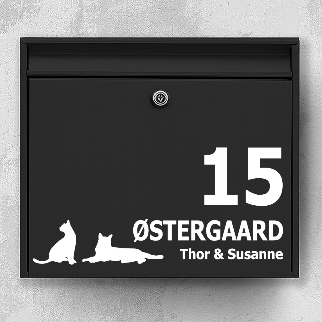 Postkasse Stickers - Kat